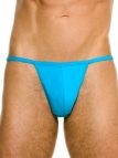 Miles Thong Turquoise Stretch Cotton