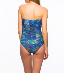 Azure Tan Through tube top swimsuit