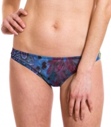 Blue amalfi Tan Through bikini brief