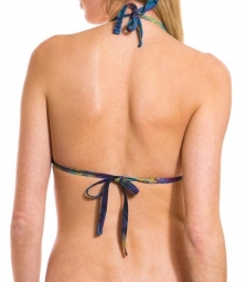 Blue amalfi Tan Through bikini top