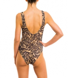 Luanda Tan Through support top swimsuit