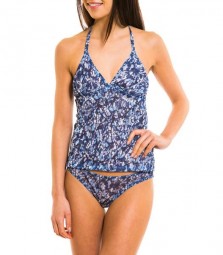 Luanda Tan Through tankini top