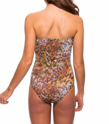 Bonita Tan Through Tube Swimsuit