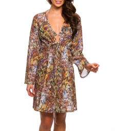 Bonita Tan Through Knee Length Kaftan