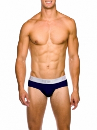 Oxford Brief Navy Stretch Cotton