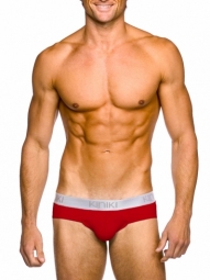 Oxford Brief Red Stretch Cotton