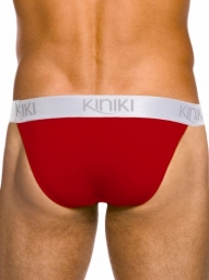 Oxford Tanga Red Stretch Cotton