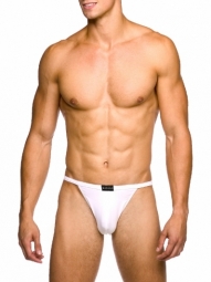 Raffles Stretch Cotton Tanga White