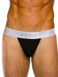 Oxford Thong Black Stretch Cotton