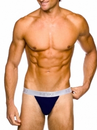 Oxford Thong Navy Stretch Cotton