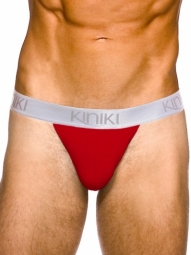 Oxford Thong Red Stretch Cotton