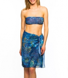 Azure Tan Through sarong