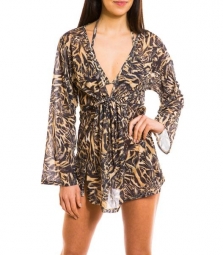 Luanda Tan Through kaftan