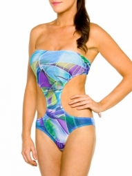 Bermuda Tan Through Cut-Out swimsuit