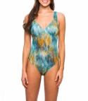 Vesper Tan Through Support Top Swimsuit