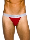 Oxford Tanga Red Stretch Cotton