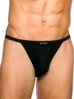 Raffles Stretch Cotton Tanga Black