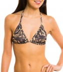 Luanda Tan Trough triangle bikini top